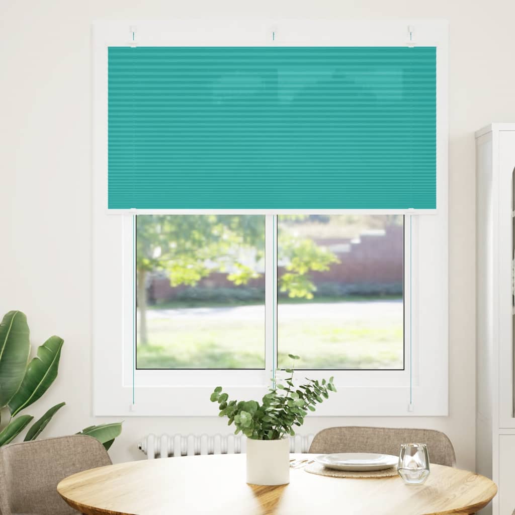 Pleated blind Petrol Green 115x100 cm Fabric width 114.4 cm Polyester