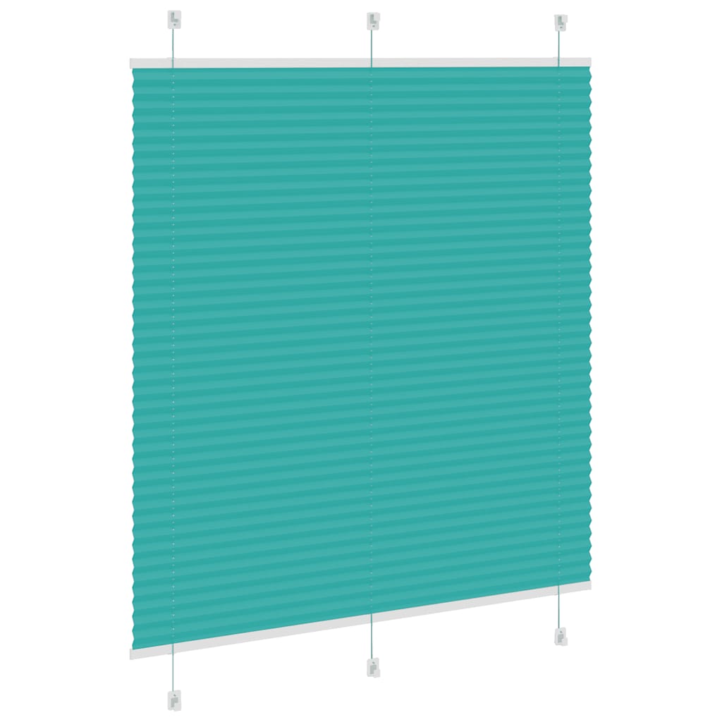 Pleated blind Petrol Green 115x100 cm Fabric width 114.4 cm Polyester