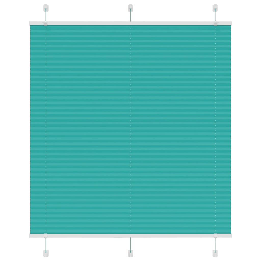 Store plissé vert pétrole 120x100 cm largeur tissu 119,4 cm polyester