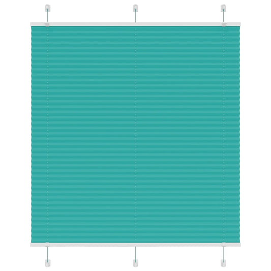Pleated Blind Petrol Green 120x100 cm Fabric Width 119.4 cm Polyester