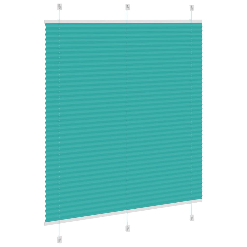 Store plissé vert pétrole 120x100 cm largeur tissu 119,4 cm polyester