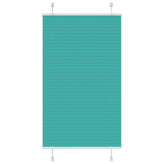 Pleated blind petrol green 75x150 cm fabric width 74.4 cm polyester
