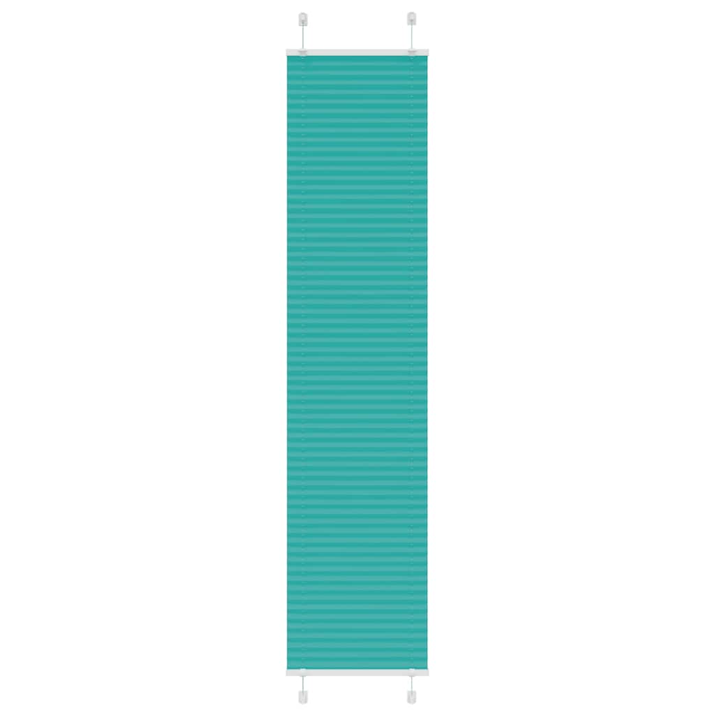 Pleated blind petrol green 40x200 cm fabric width 39.4 cm polyester