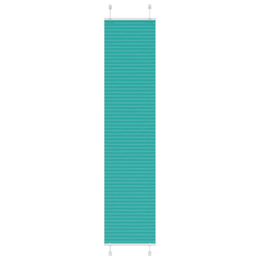 Pleated blind petrol green 40x200 cm fabric width 39.4 cm polyester