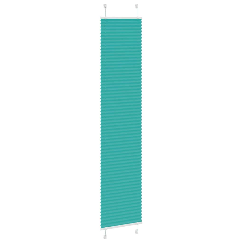 Pleated blind petrol green 40x200 cm fabric width 39.4 cm polyester