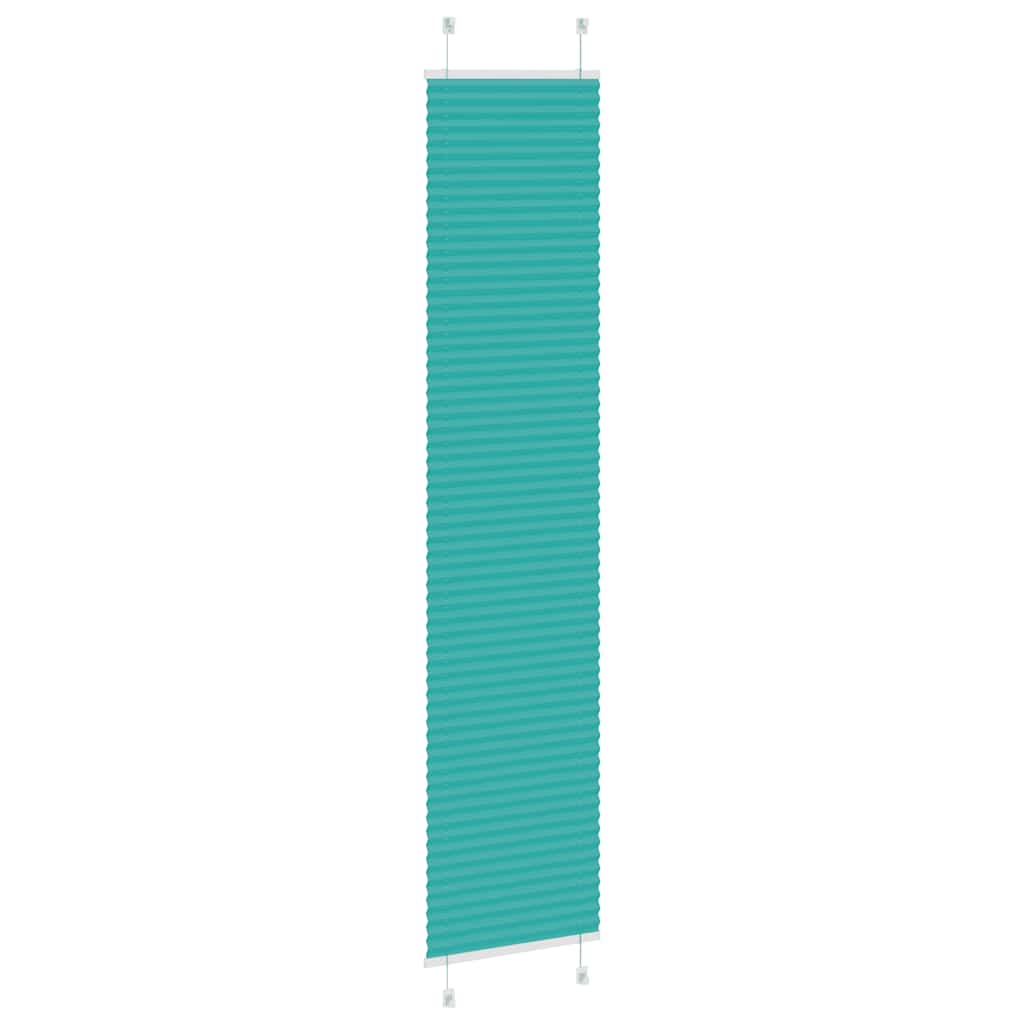 Pleated blind petrol green 40x200 cm fabric width 39.4 cm polyester