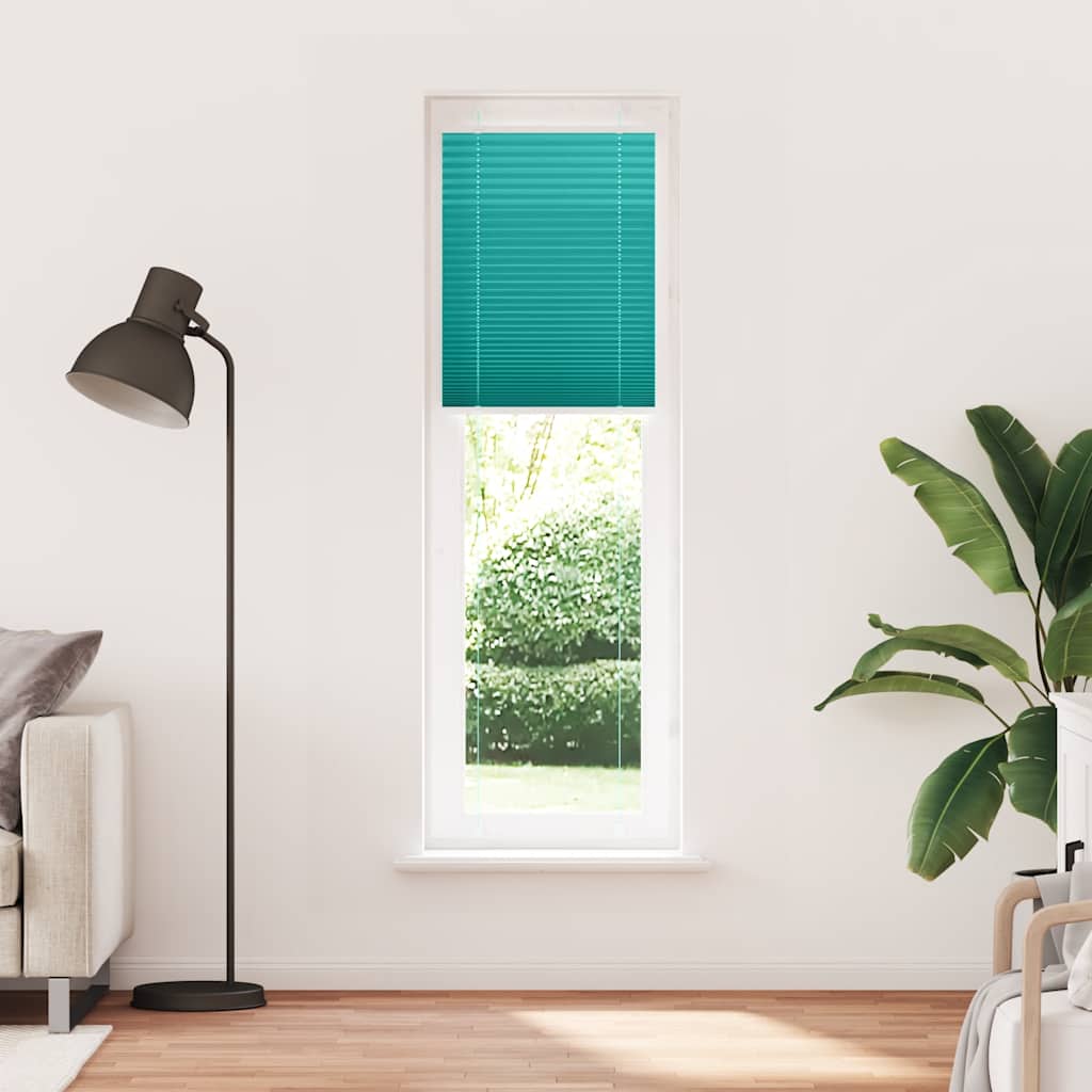 Store plissé vert pétrole 55x200 cm Largeur du tissu 54,4 cm Polyester