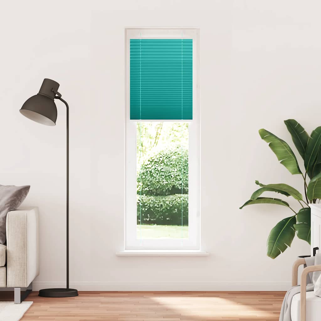 Store plissé vert pétrole 60x200 cm Largeur tissu 59,4 cm Polyester
