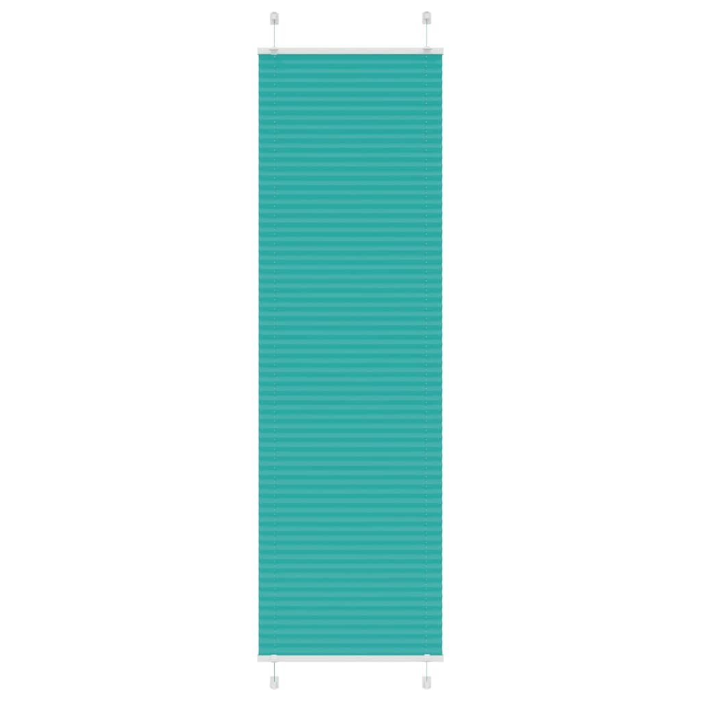 Plissé vert pétrole 65x200 cm largeur tissu 64,4 cm polyester
