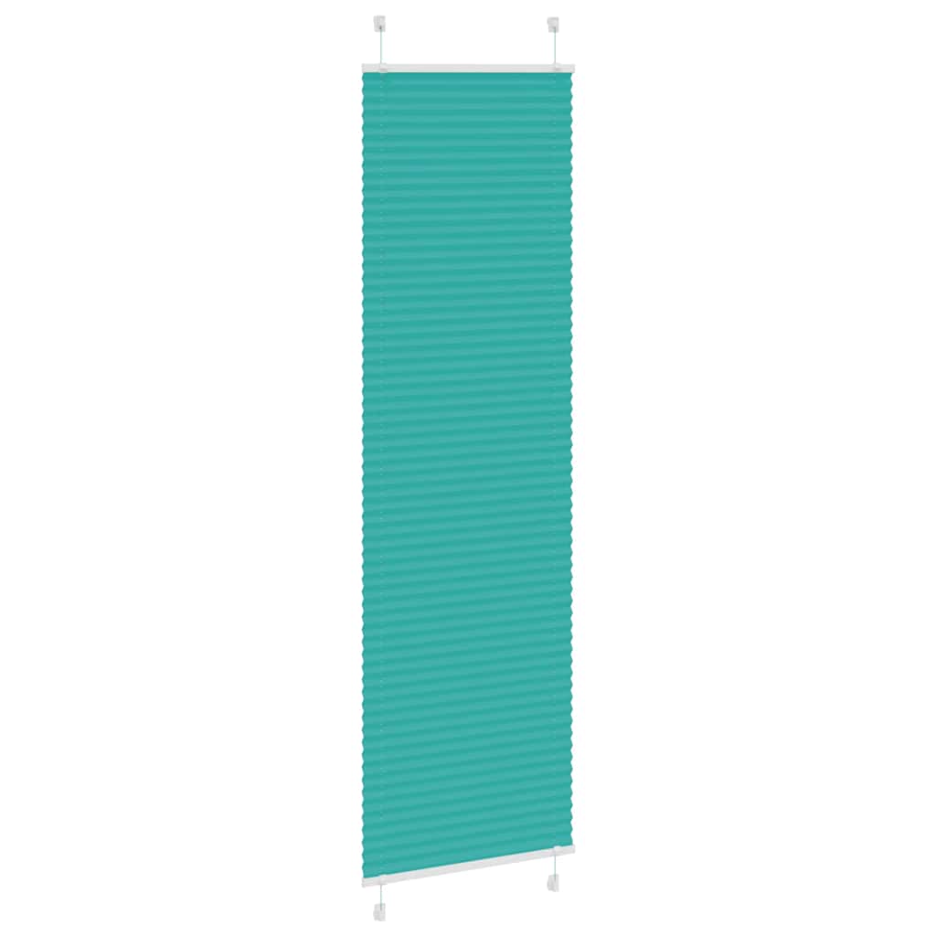 Plissé vert pétrole 65x200 cm largeur tissu 64,4 cm polyester