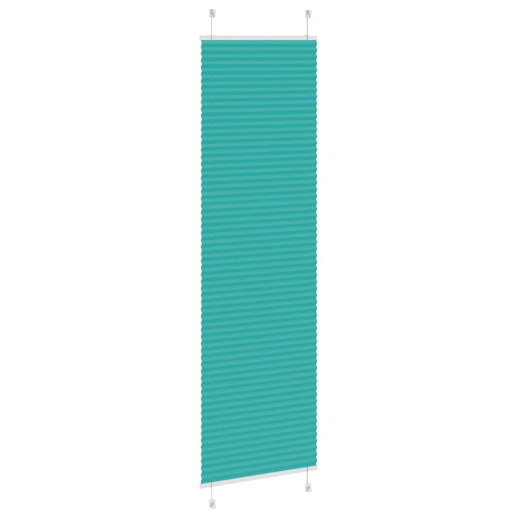 Plissé vert pétrole 65x200 cm largeur tissu 64,4 cm polyester