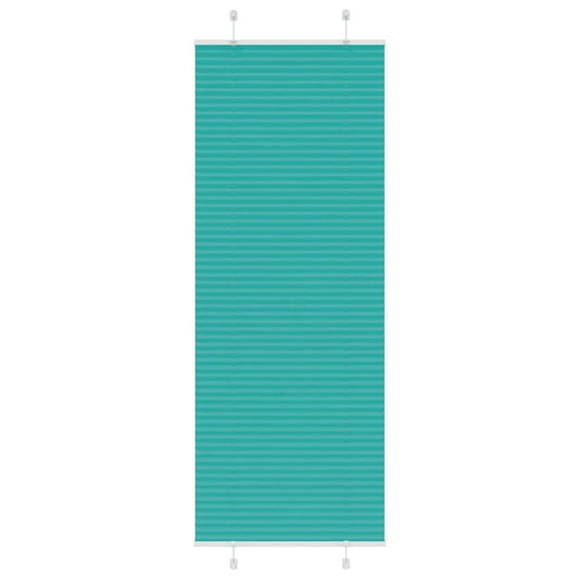 Pleated blind petrol green 70x200 cm fabric width 69.4 cm polyester