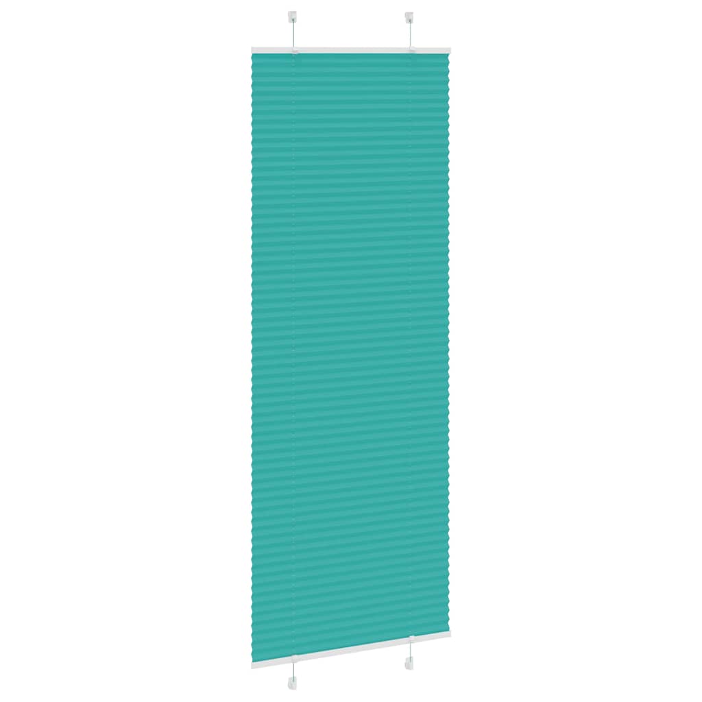 Pleated blind petrol green 70x200 cm fabric width 69.4 cm polyester