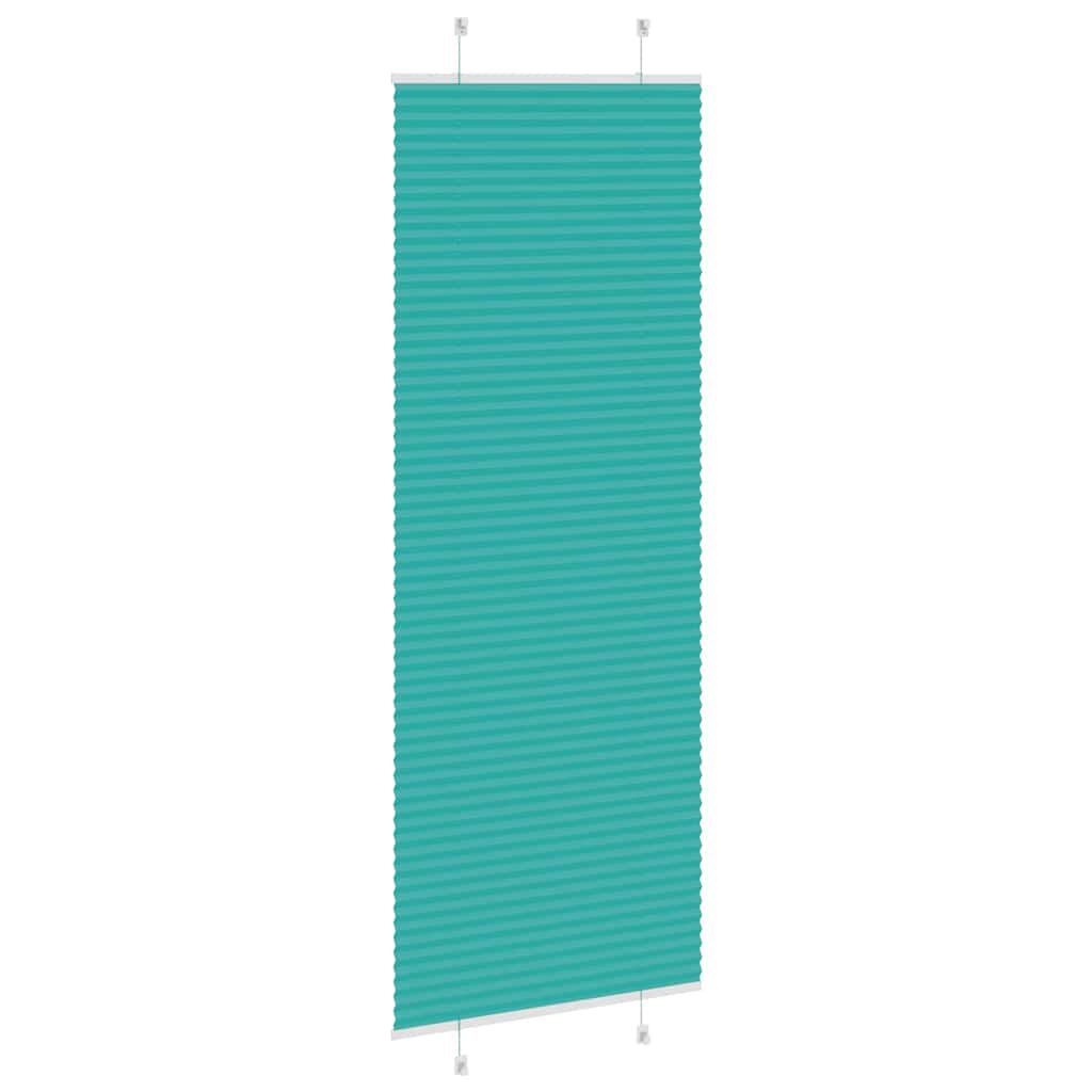 Pleated blind petrol green 70x200 cm fabric width 69.4 cm polyester