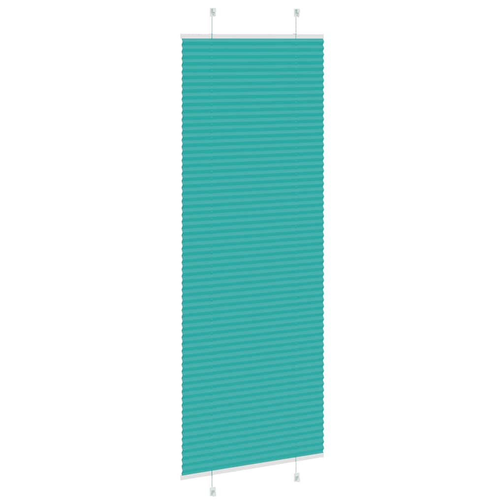 Store plissé vert pétrole 75x200 cm Largeur du tissu 74,4 cm Polyester
