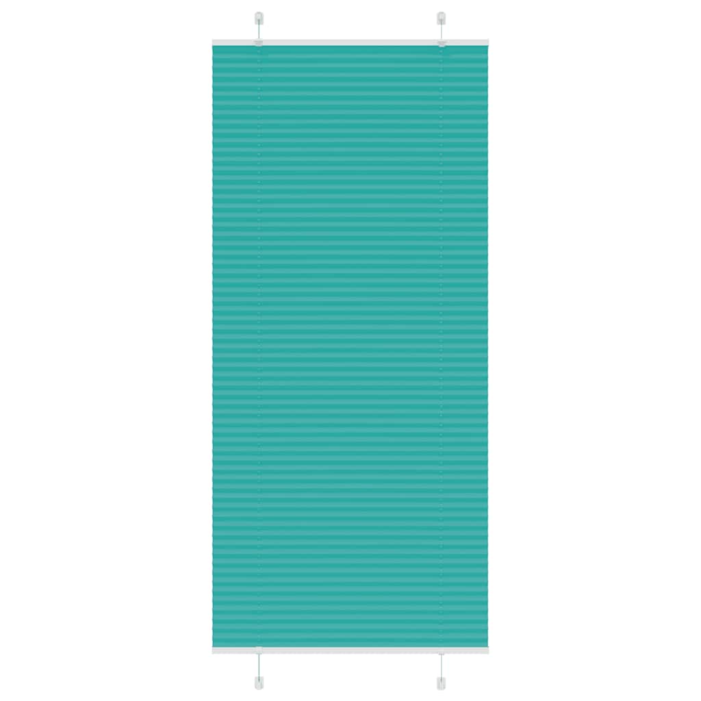 Store plissé vert pétrole 85x200 cm Largeur du tissu 84,4 cm Polyester