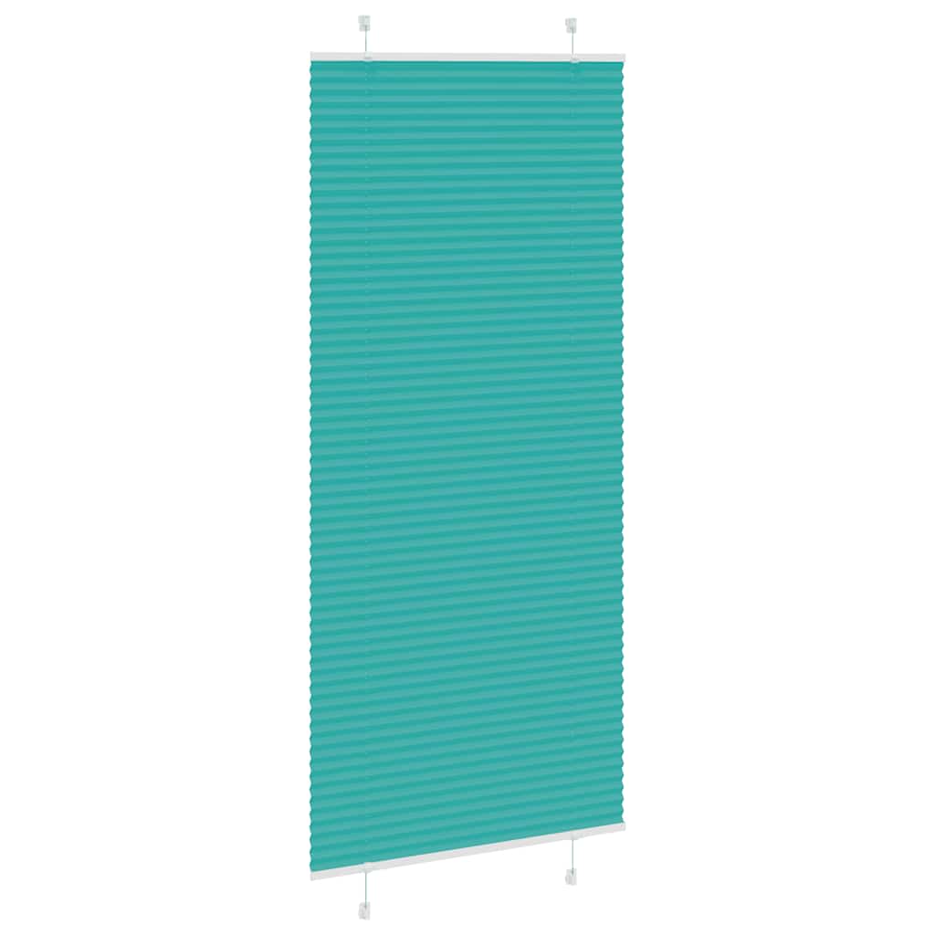 Store plissé vert pétrole 85x200 cm Largeur du tissu 84,4 cm Polyester