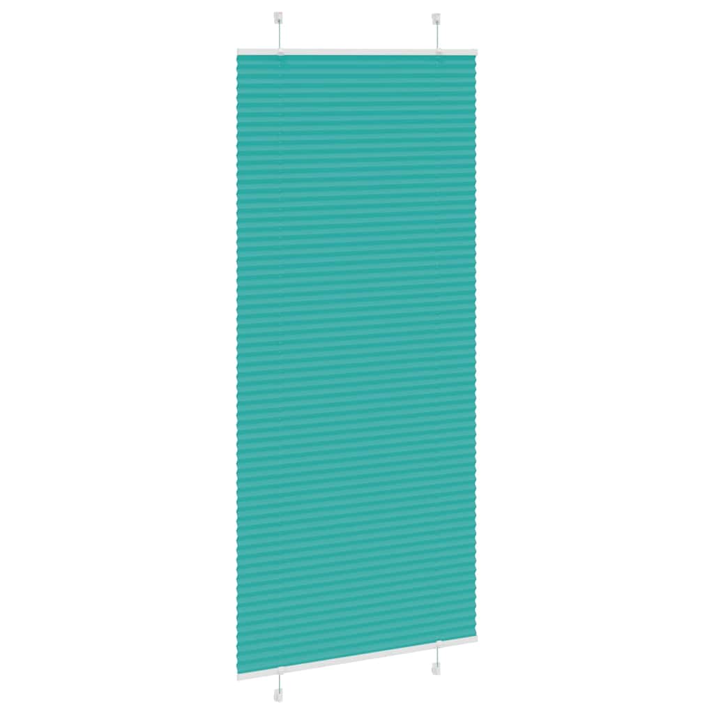 Store plissé vert pétrole 85x200 cm Largeur du tissu 84,4 cm Polyester
