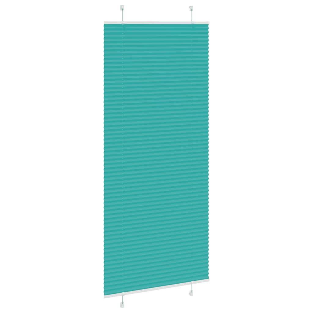 Store plissé vert pétrole 95x200 cm largeur du tissu 94,4 cm polyester