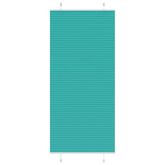 Pleated Blind Petrol Green 100x200 cm Fabric Width 99.4 cm Polyester