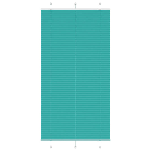 Pleated Blind Petrol Green 110x200 cm Fabric Width 109.4 cm Polyester