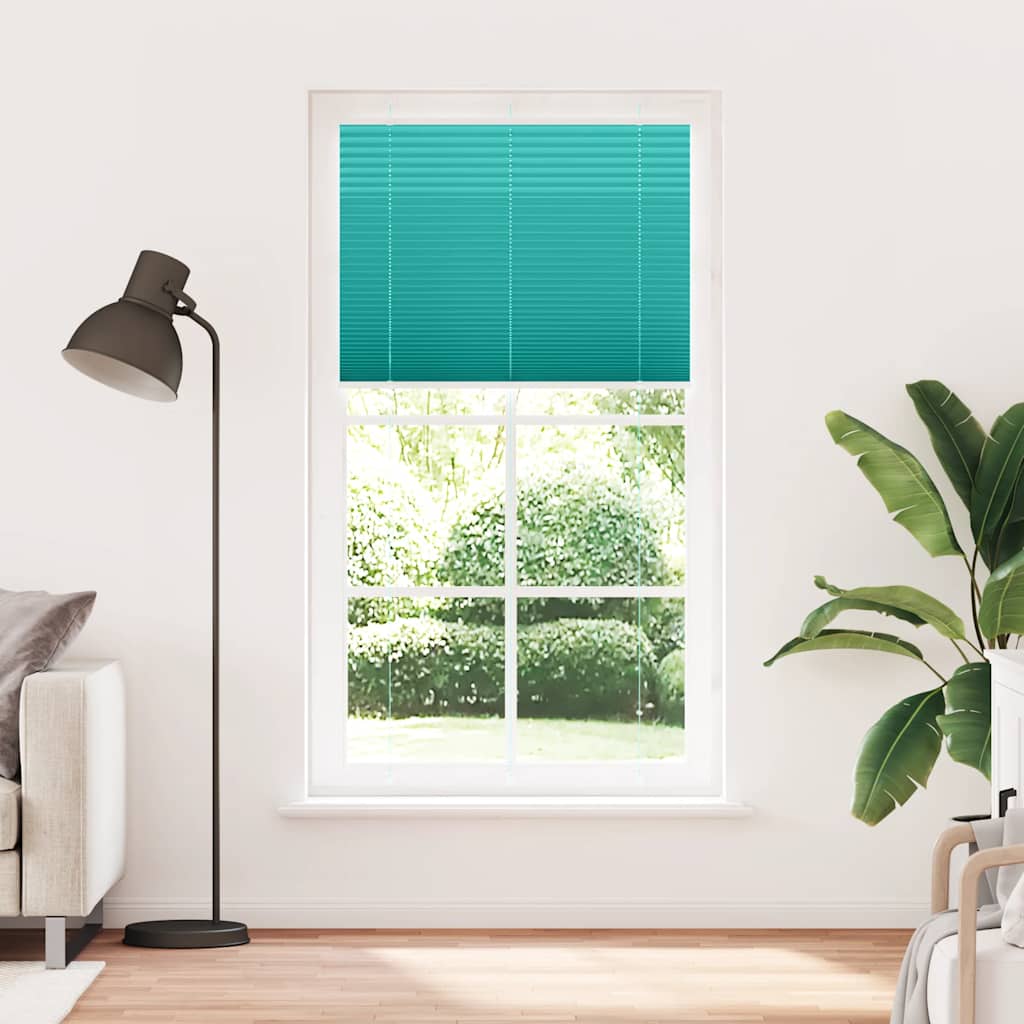 Store plissé vert pétrole 110x200 cm largeur tissu 109,4 cm Polyester