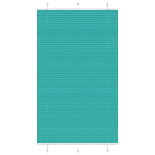 Store plissé vert pétrole 115x200 cm largeur tissu 114,4 cm polyester