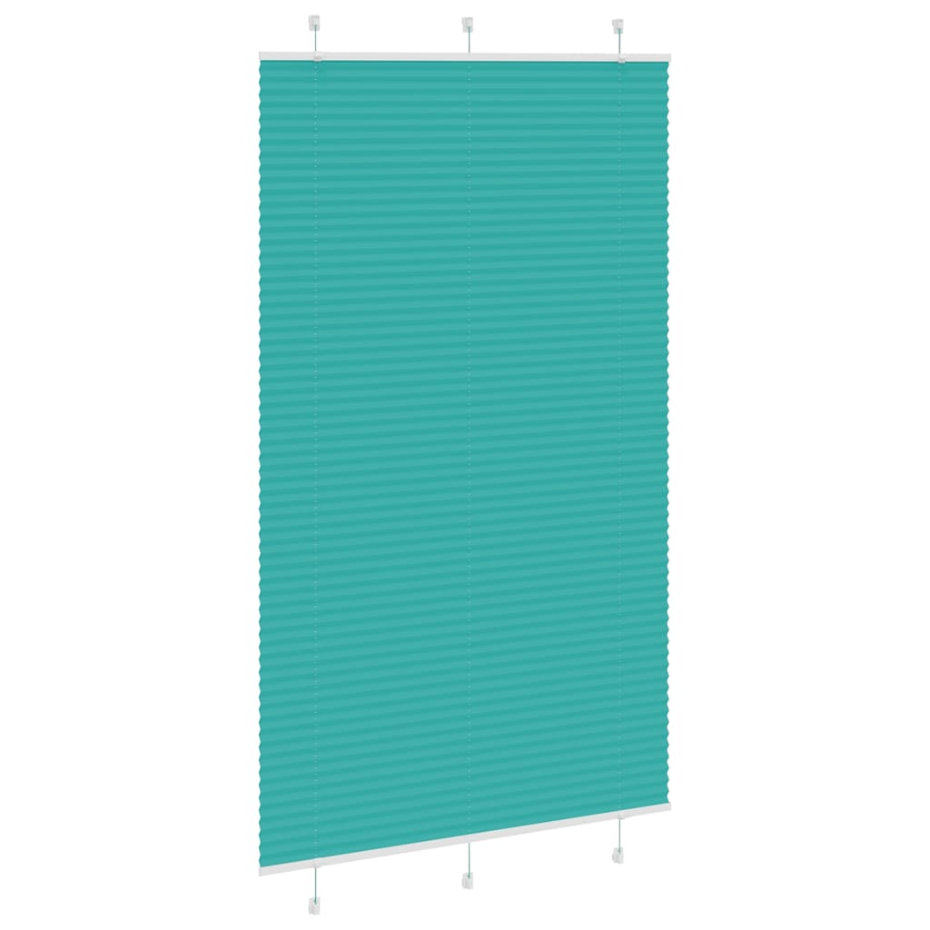 Store plissé vert pétrole 115x200 cm largeur tissu 114,4 cm polyester