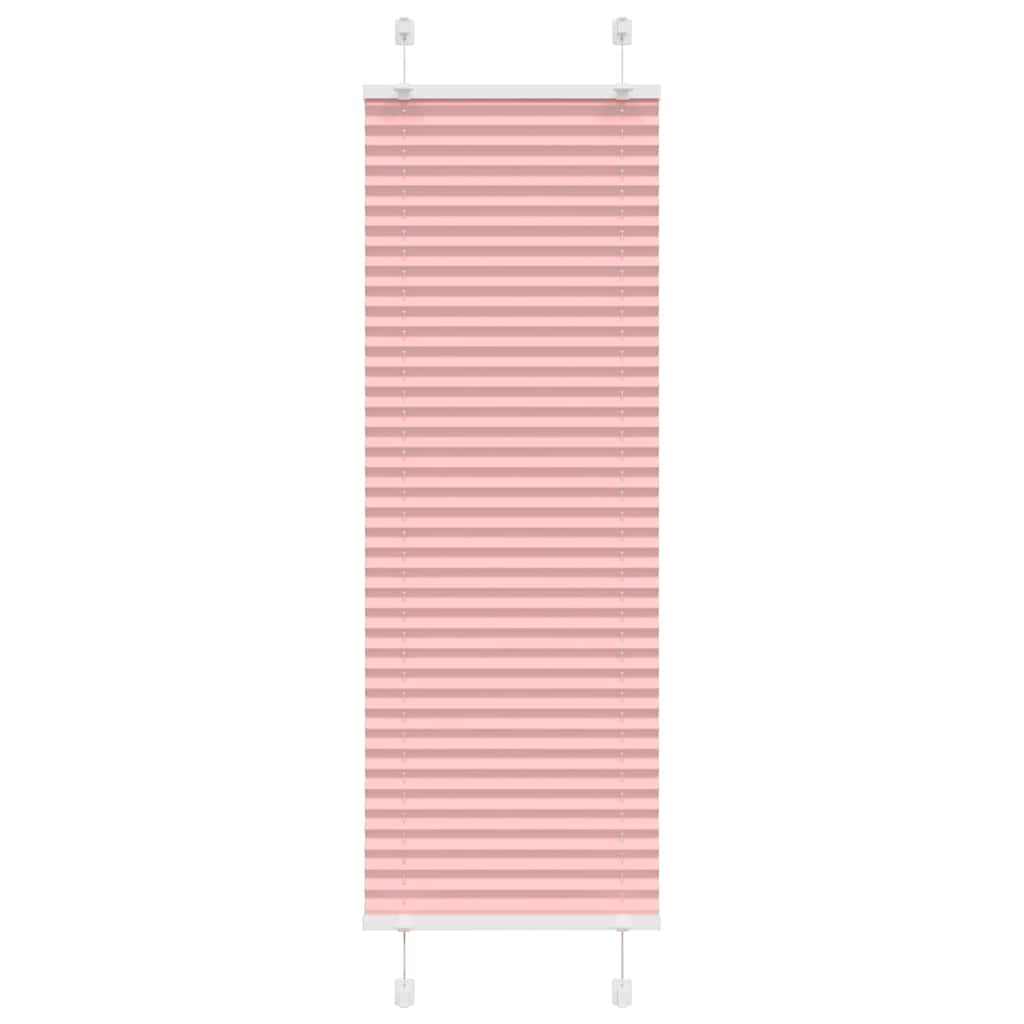 Store plissé rose 40x100 cm largeur tissu 39,4 cm polyester