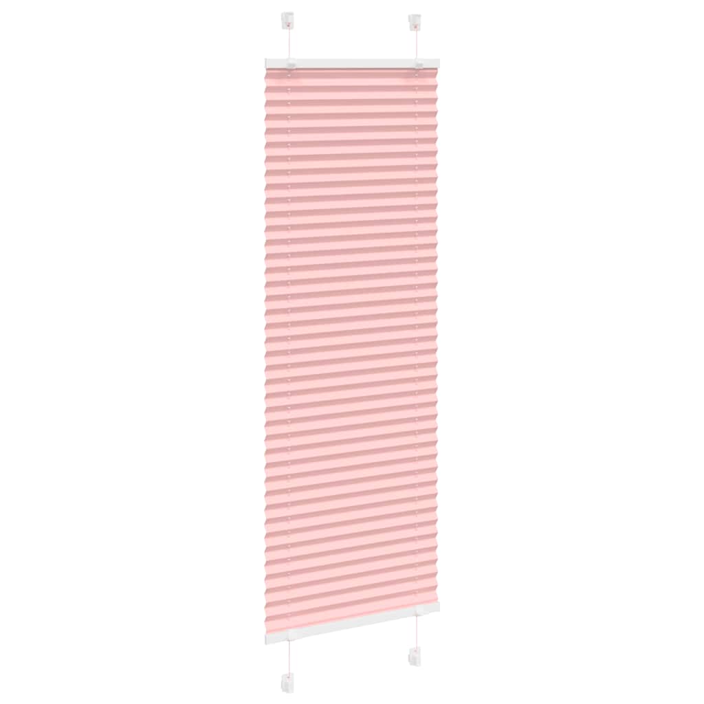 Store plissé rose 40x100 cm largeur tissu 39,4 cm polyester