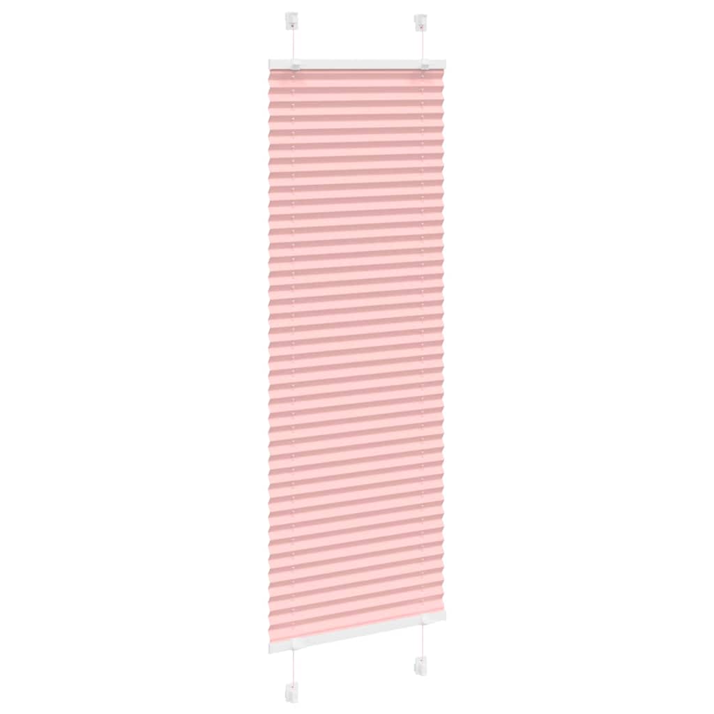 Store plissé rose 45x100 cm largeur tissu 44,4 cm polyester