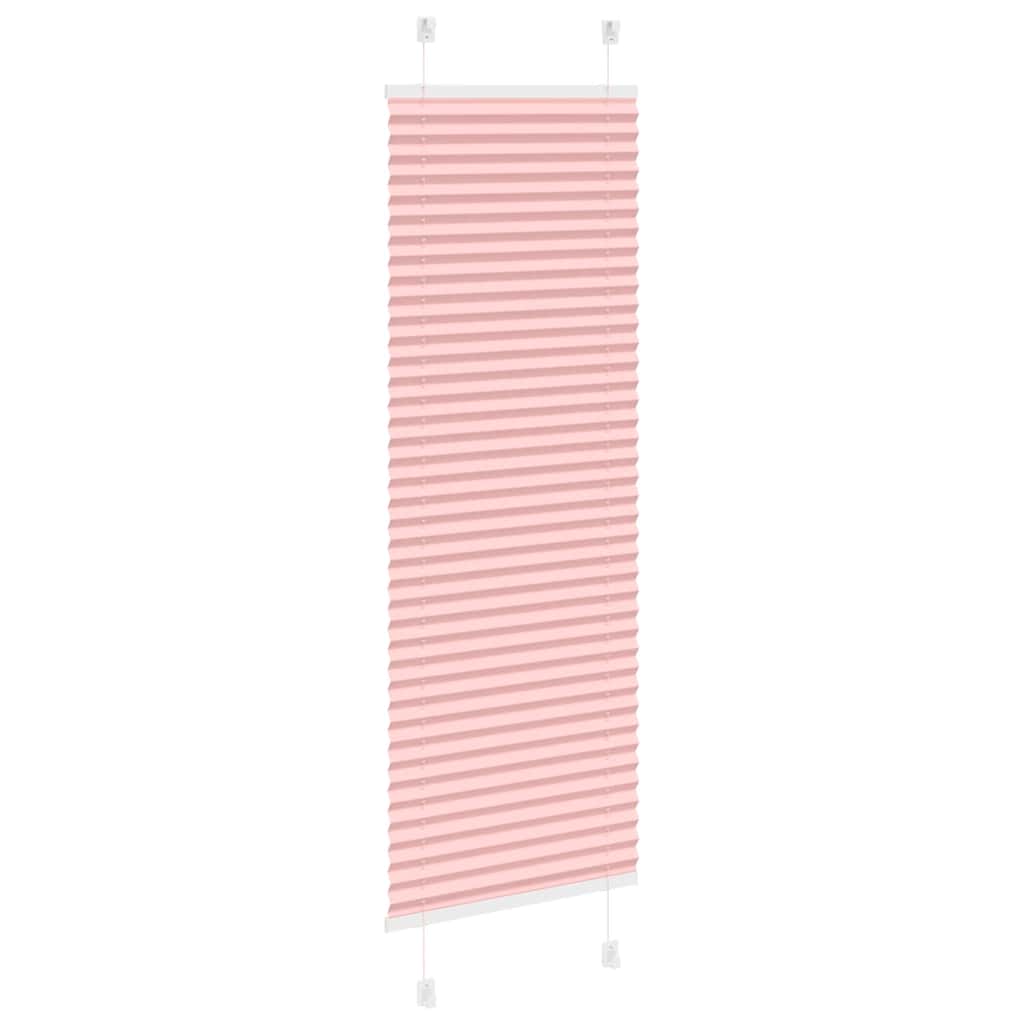 Store plissé rose 45x100 cm largeur tissu 44,4 cm polyester