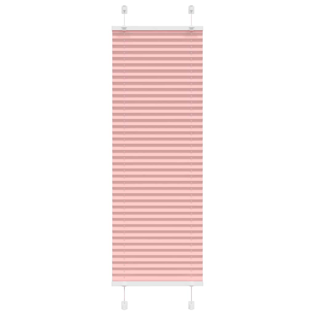 Store plissé rose 50x100 cm largeur tissu 49,4 cm polyester