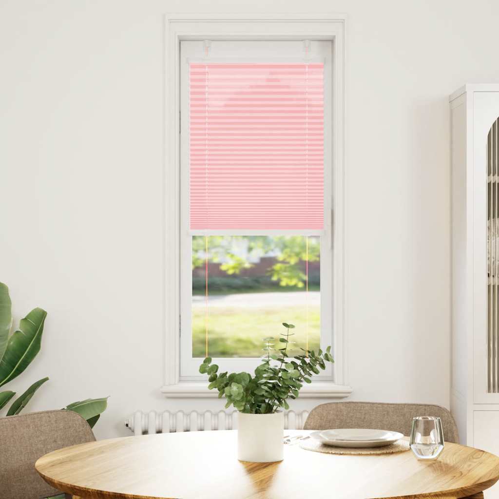 Store plissé rose 50x100 cm largeur tissu 49,4 cm polyester