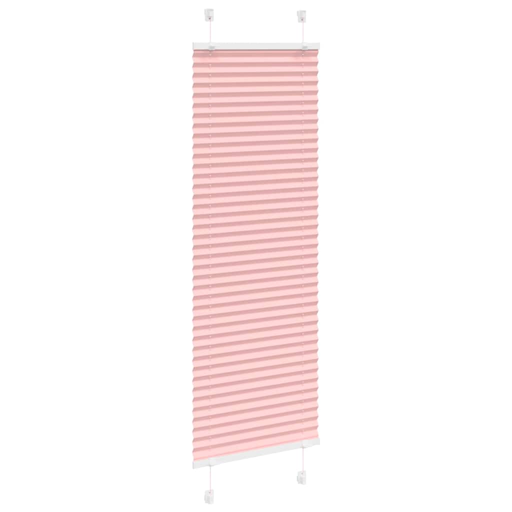 Store plissé rose 50x100 cm largeur tissu 49,4 cm polyester