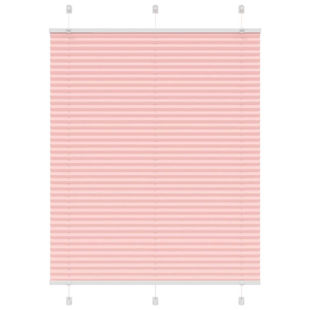 Plissé rose 105x100 cm largeur tissu 104,4 cm polyester