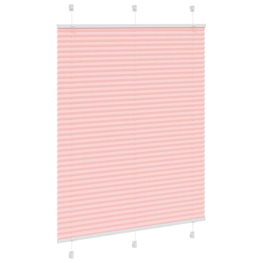 Plissé rose 105x100 cm largeur tissu 104,4 cm polyester