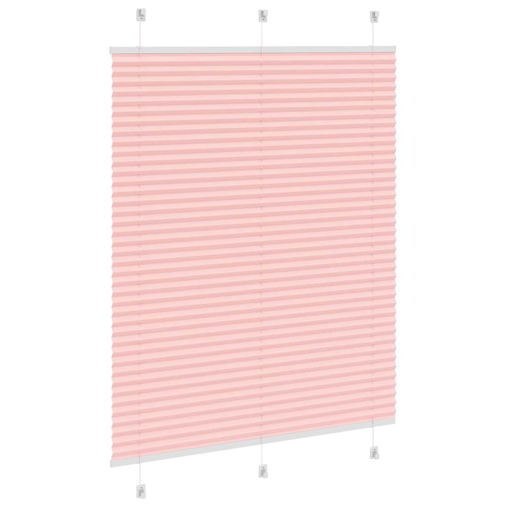 Plissé rose 105x100 cm largeur tissu 104,4 cm polyester