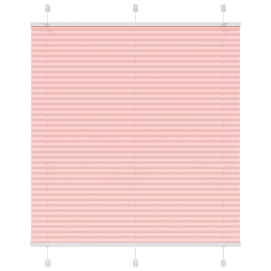 Pleated blind Pink 115x100 cm Fabric width 114.4 cm Polyester