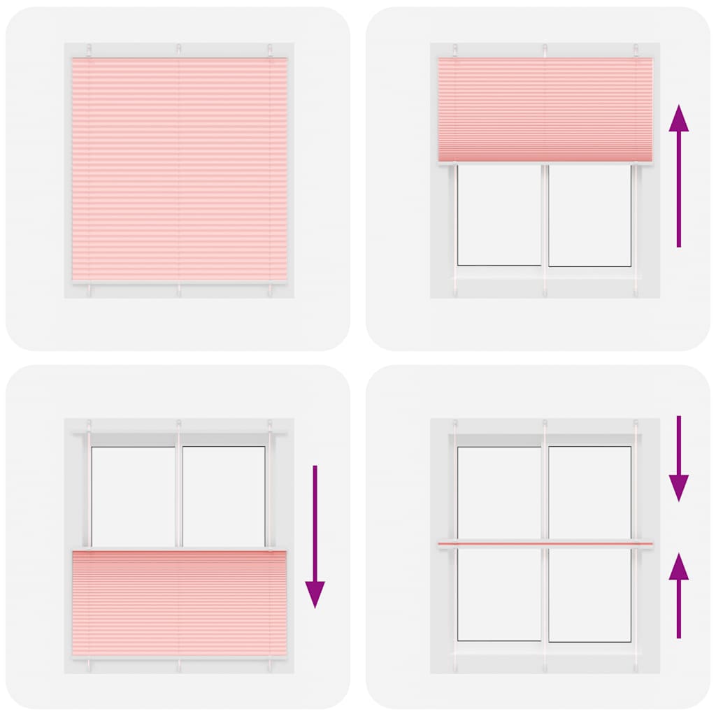 Store plissé rose 120x150 cm Largeur tissu 119,4 cm Polyester