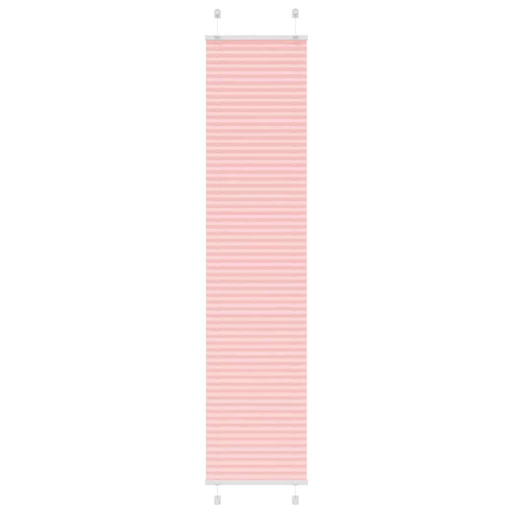 Store plissé rose 45x200 cm largeur tissu 44,4 cm polyester