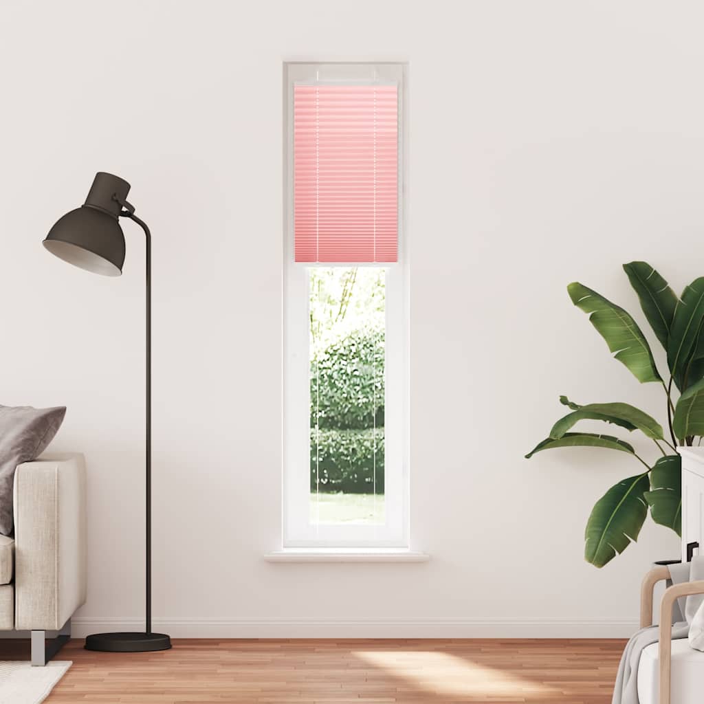 Store plissé rose 45x200 cm largeur tissu 44,4 cm polyester
