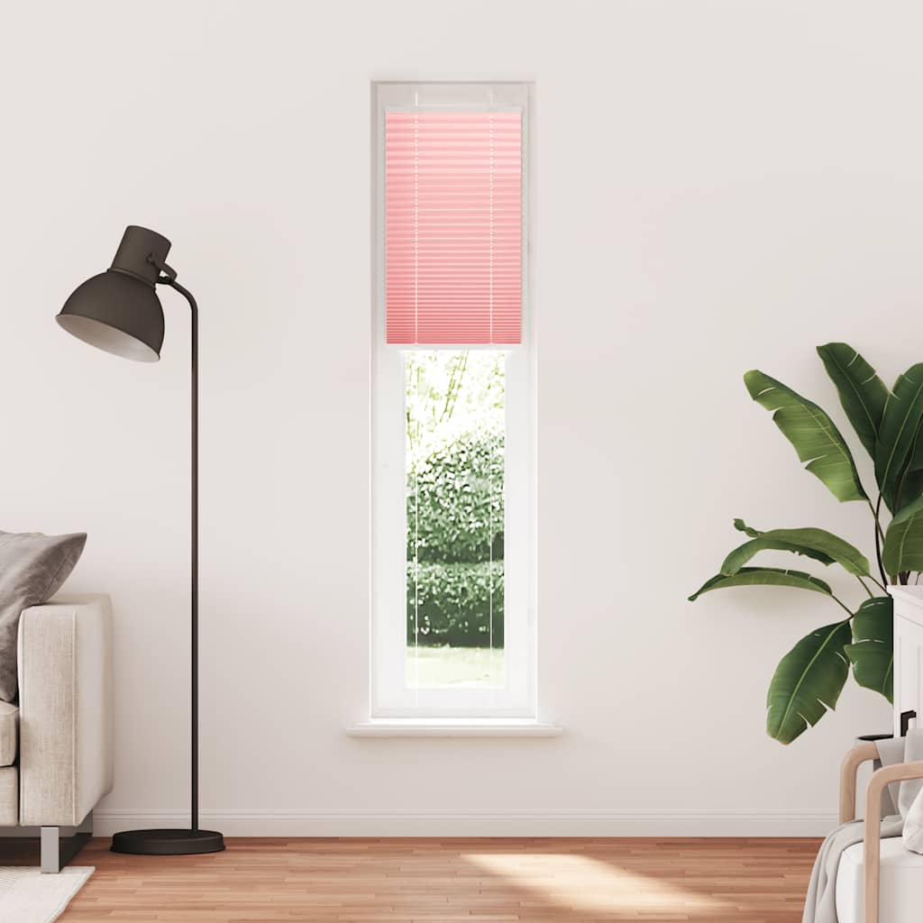 Store plissé rose 50x200 cm largeur tissu 49,4 cm polyester