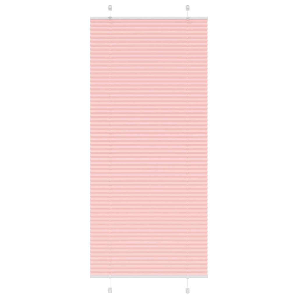 Store plissé rose 85x200 cm largeur de tissu 84,4 cm polyester