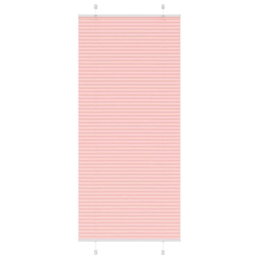 Store plissé rose 90x200 cm, largeur de tissu 89,4 cm, polyester