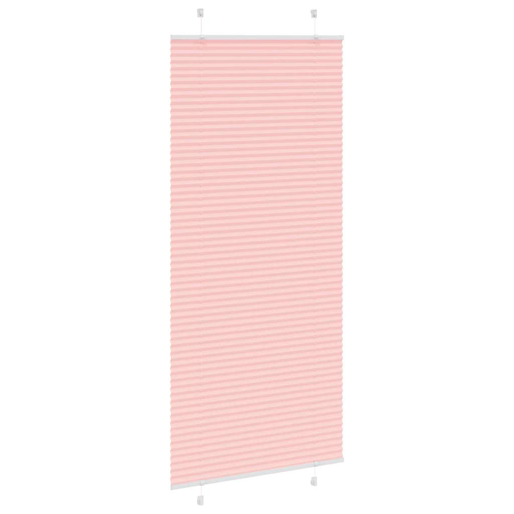 Store plissé rose 90x200 cm, largeur de tissu 89,4 cm, polyester