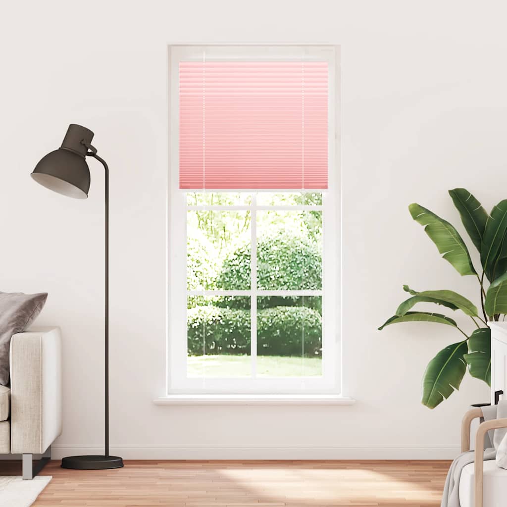 Store plissé rose 100x200 cm Largeur tissu 99,4 cm Polyester