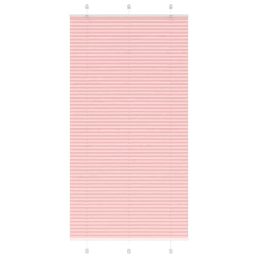 Pleated blind Pink 110x200 cm Fabric width 109.4 cm Polyester