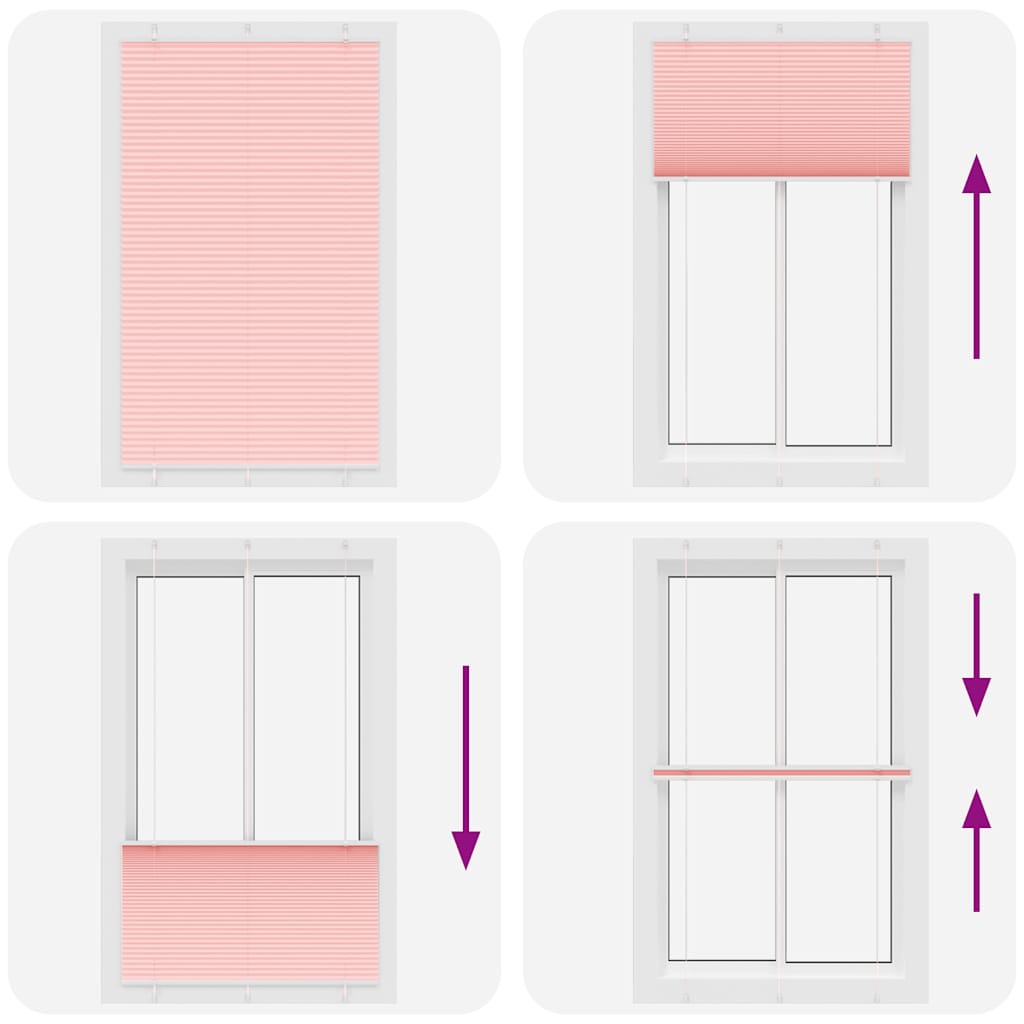 Store plissé rose 120x200 cm Largeur du tissu 119,4 cm Polyester