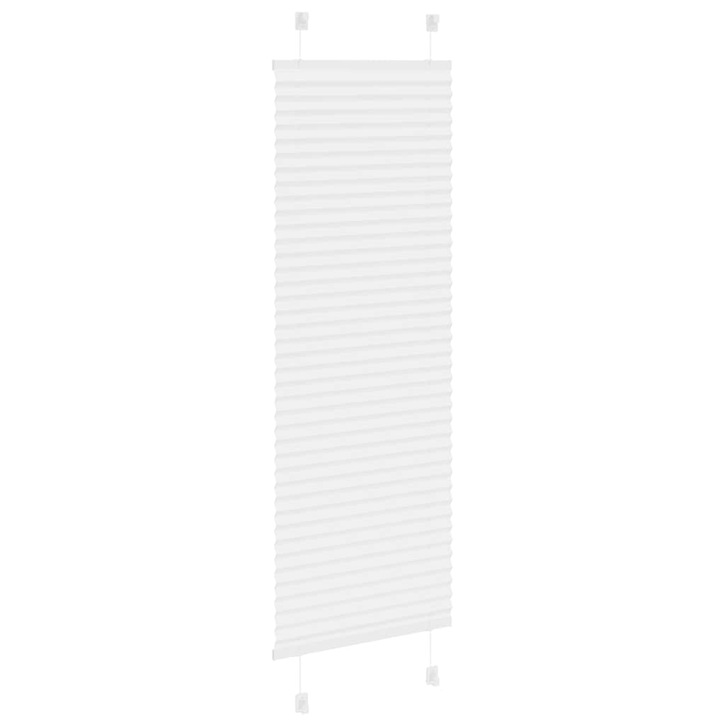 Store plissé blanc 45x100 cm largeur du tissu 44,4 cm polyester